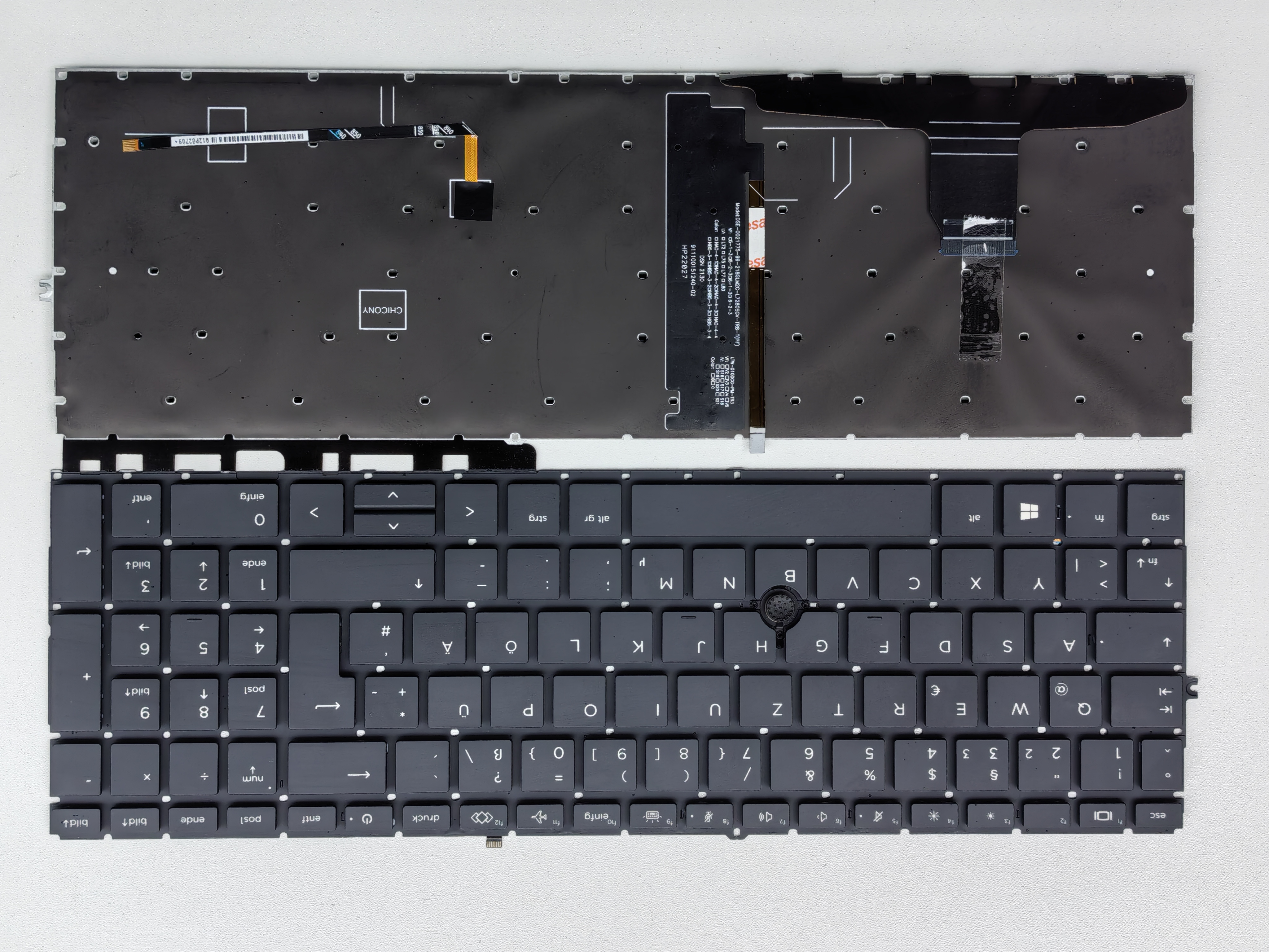 Picture of New Replacement Laptop Keyboard For HP 850G7/850G8/855G7/855G8/755G7/755G8 BLACK With Point Backlit (OEM) GR Layout